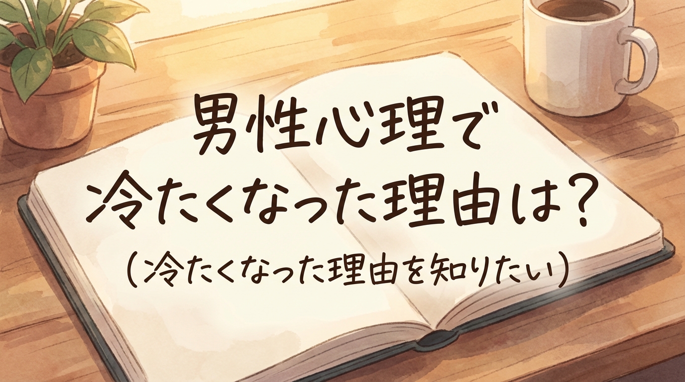 男性心理で冷たくなった理由は？