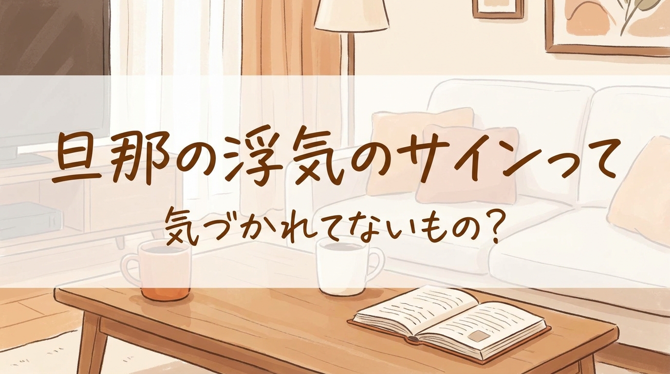 旦那の浮気のサインって気づかれてないもの？