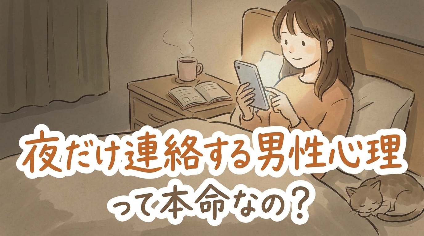 夜だけ連絡する男性心理って本命なの？