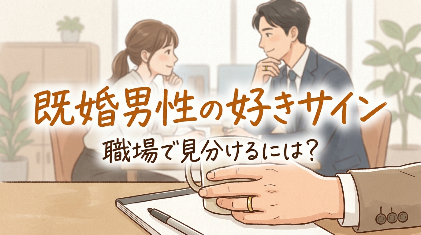 既婚男性の好きサイン、職場で見分けるには?